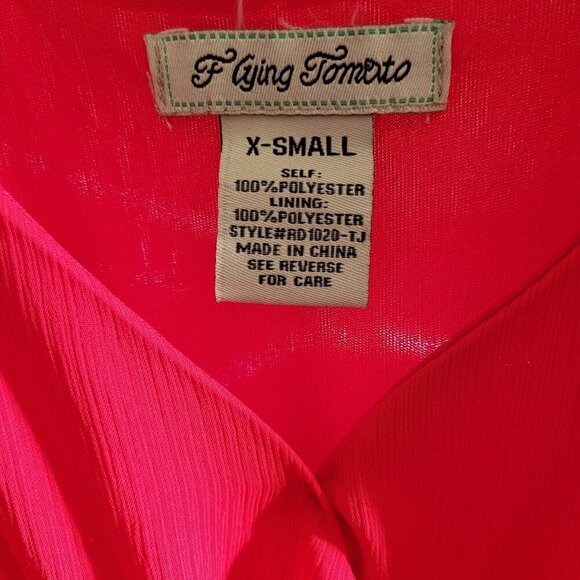 Flying Tomato Red Tiered Midi Dress Size Xsmall Adjustable Sleeveless Valentines - Picture 2 of 8